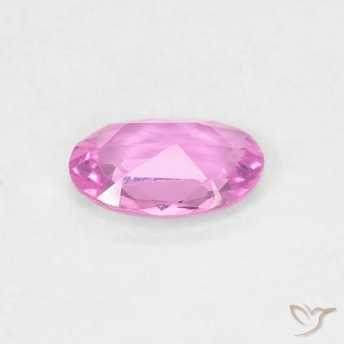 Saphir Pourpre rose vif naturelle ovale, 0.39 ct, VVS