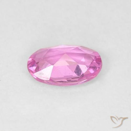 Saphir Pourpre rose vif naturelle ovale, 0.47 ct, VVS