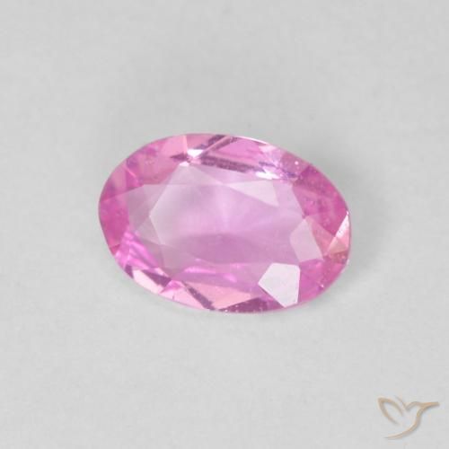 Saphir Rose vif naturelle ovale, 0.39 ct, VS