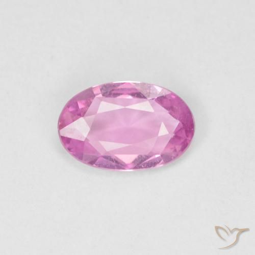 0.38ct Naturel Rose vif Saphir, ovale, VVS