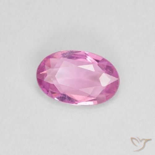 Saphir Rose vif naturelle ovale, 0.38 ct, VVS