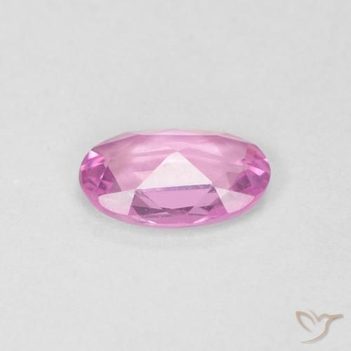 Saphir Rose vif naturelle ovale, 0.38 ct, VVS