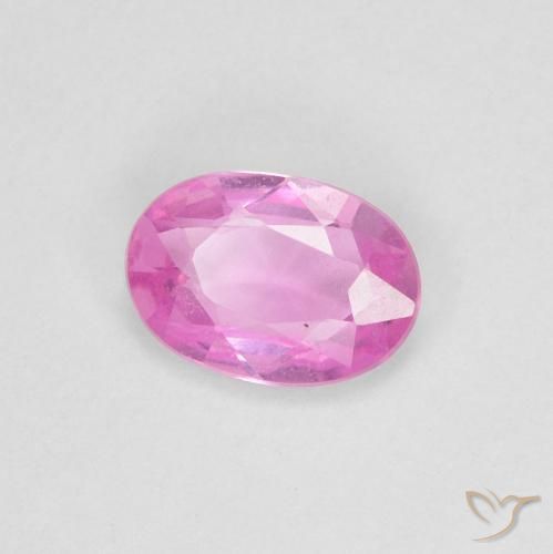 Saphir Rose naturelle ovale, 0.50 ct, VVS-VS