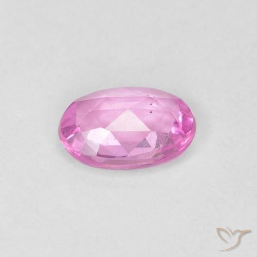 Saphir Rose naturelle ovale, 0.50 ct, VVS-VS