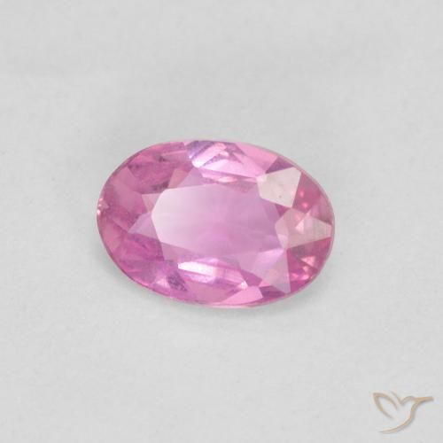 Saphir Rose naturelle ovale, 0.48 ct, VS