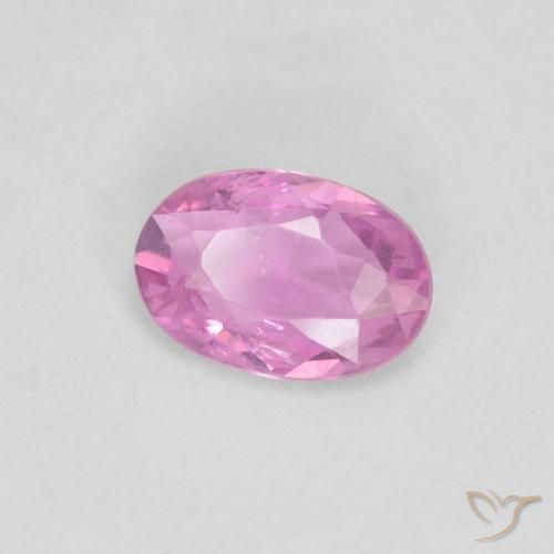 Saphir Rose naturelle ovale, 0.44 ct, VS