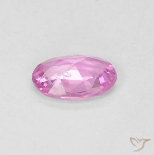 Saphir Rose naturelle ovale, 0.44 ct, VS