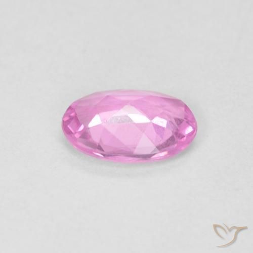 Saphir Rose vif naturelle ovale, 0.44 ct, VS
