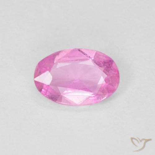 Saphir Rose naturelle ovale, 0.41 ct, VS