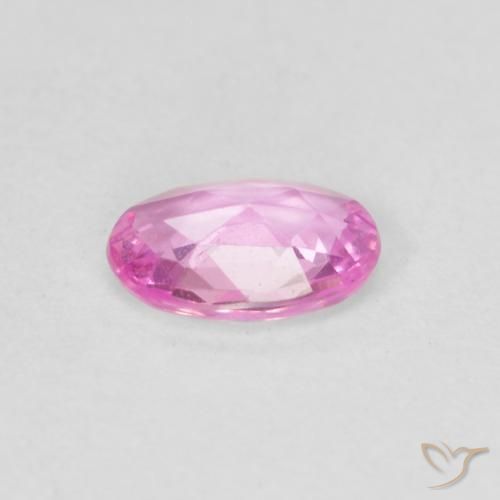 Saphir Pourpre rose vif naturelle ovale, 0.38 ct, VVS
