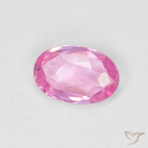 Saphir Rose vif naturelle ovale, 0.47 ct, VVS