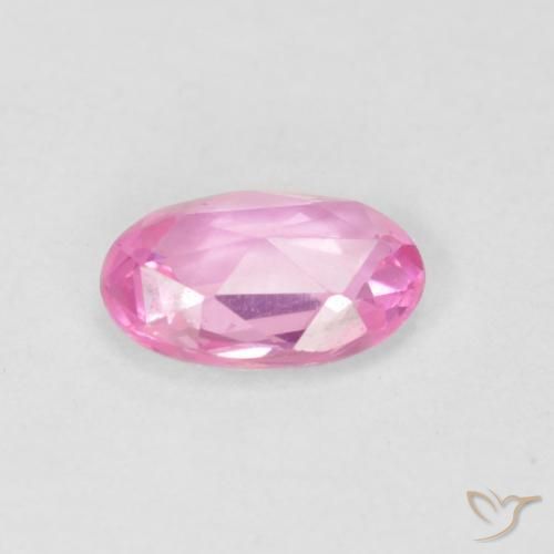 Saphir Rose vif naturelle ovale, 0.47 ct, VVS
