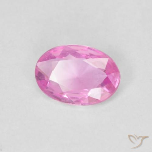 Saphir Rose naturelle ovale, 0.39 ct, VVS
