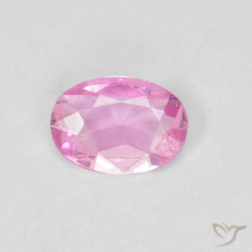 Saphir Rose vif naturelle ovale, 0.33 ct, VVS