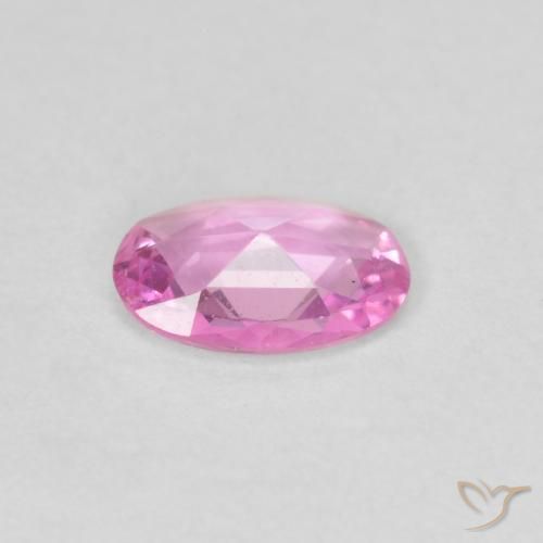 Saphir Rose vif naturelle ovale, 0.33 ct, VVS