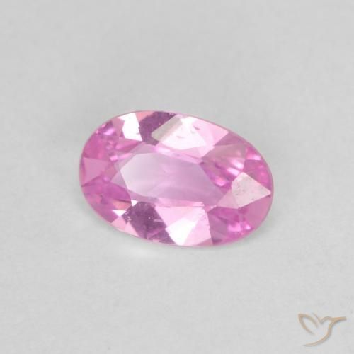 Saphir Rose vif naturelle ovale, 0.40 ct, VVS