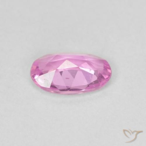 Saphir Rose vif naturelle ovale, 0.40 ct, VVS