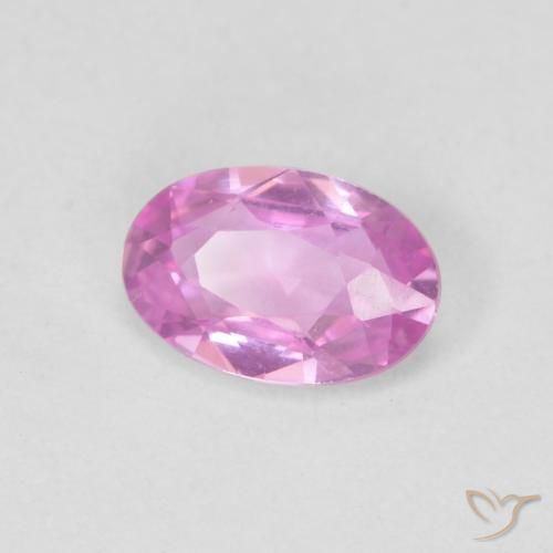 Saphir Pourpre-rose naturelle ovale, 0.51 ct, VVS