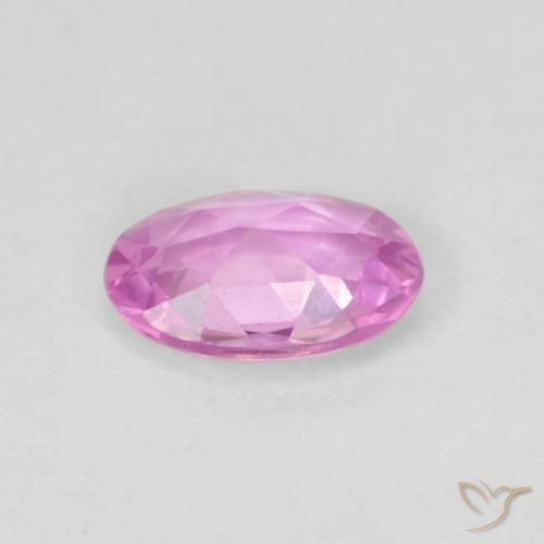Saphir Pourpre-rose naturelle ovale, 0.51 ct, VVS