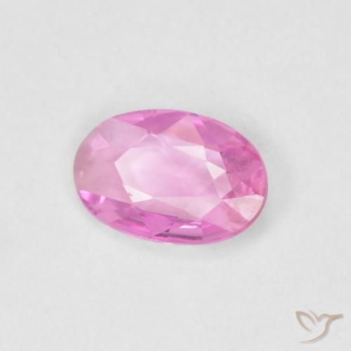 Saphir Rose pourpre royal naturelle ovale, 0.36 ct, VVS