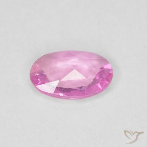 Saphir Rose pourpre royal naturelle ovale, 0.36 ct, VVS