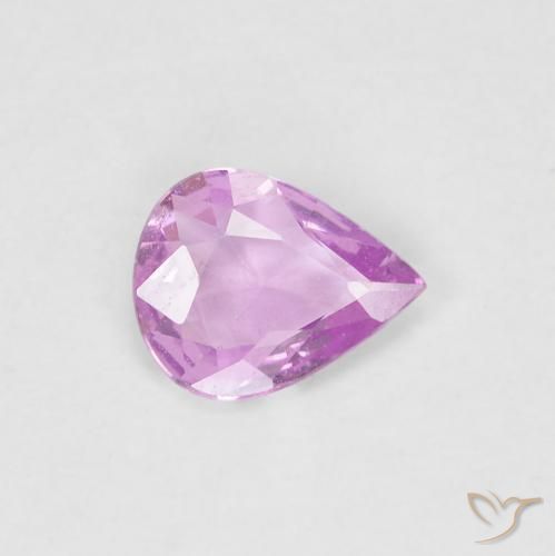 Saphir rose de 0,36 carats, En forme de poire Saphir en vrac de Tanzanie, Gemme naturelle, 5,8 x 4,6 mm, Photo A