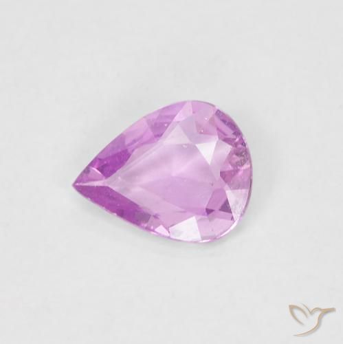 Saphir Rose clair naturelle En forme de poire, 0.36 ct, VS