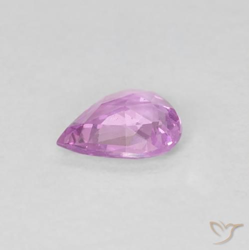 Saphir Rose clair naturelle En forme de poire, 0.36 ct, VS