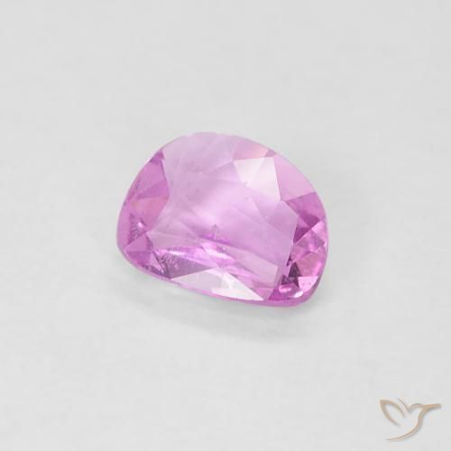Saphir Rose pourpre royal léger naturelle Fantaisie, 0.40 ct, VS