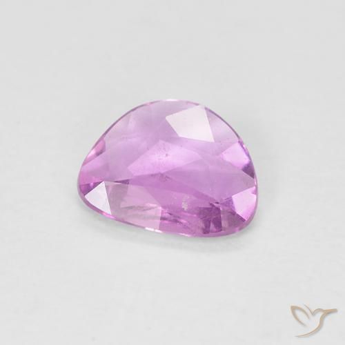 Saphir Rose pourpre royal léger naturelle Fantaisie, 0.55 ct, VS