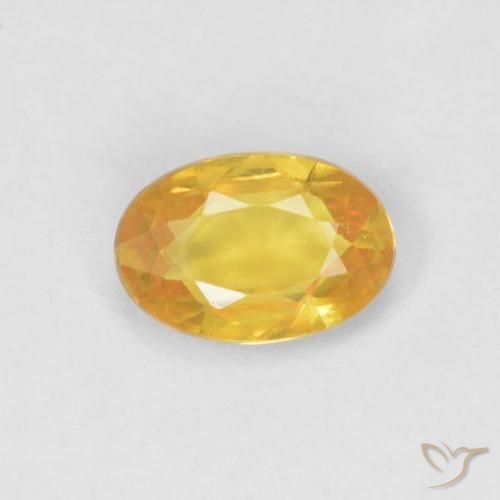 0.54ct Naturel Doré vif Saphir, ovale, VVS