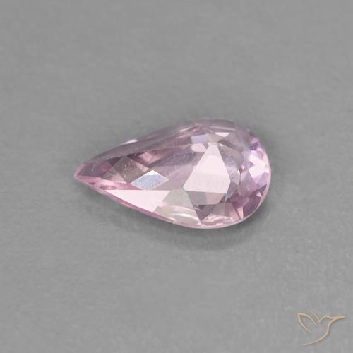 Saphir Rose bubblegum très clair naturelle En forme de poire, 0.46 ct, VVS