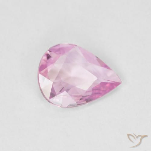 Saphir Rose très clair naturelle En forme de poire, 0.43 ct, VVS