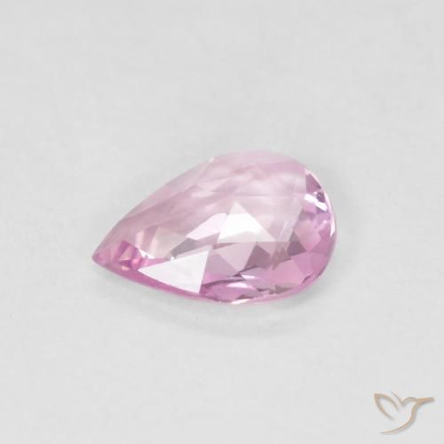 Saphir Rose très clair naturelle En forme de poire, 0.43 ct, VVS