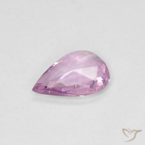 Saphir Violet clair naturelle En forme de poire, 0.36 ct, VVS