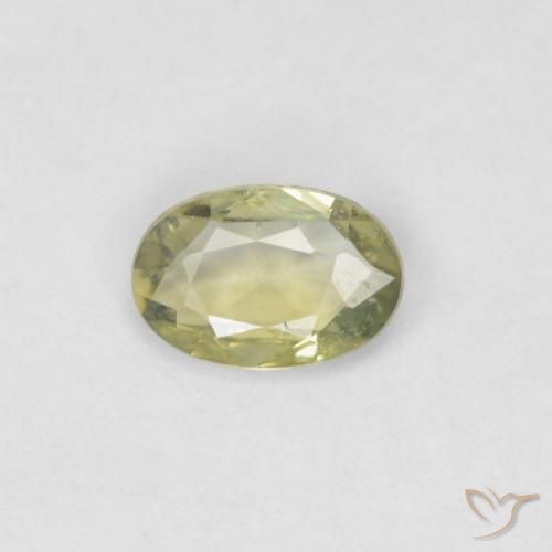 0.40ct Naturel Vert forêt chaud Saphir, ovale, VVS-VS