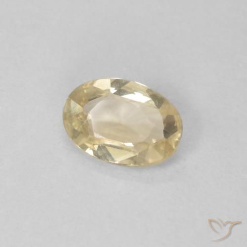 Saphir Crème naturelle ovale, 0.40 ct, VVS