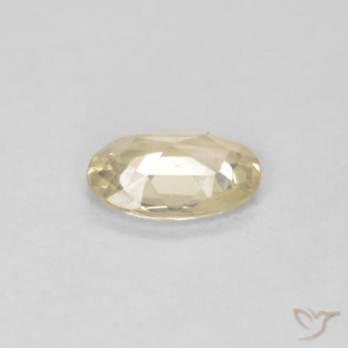 Saphir Crème naturelle ovale, 0.40 ct, VVS