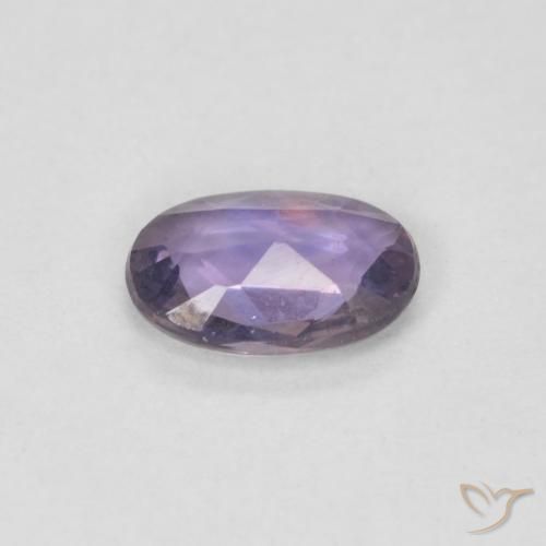 Saphir Violet moyen naturelle ovale, 0.46 ct, VVS