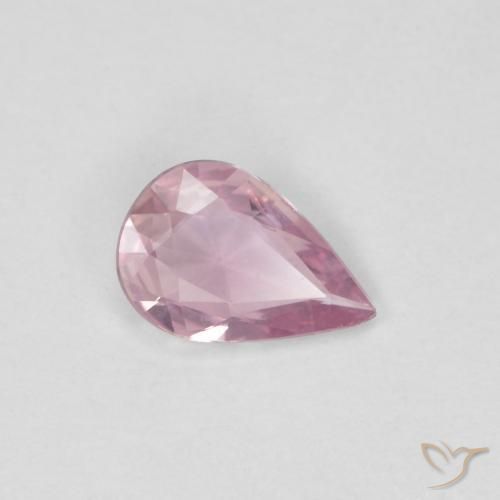 Saphir Rose clair naturelle En forme de poire, 0.34 ct, VVS