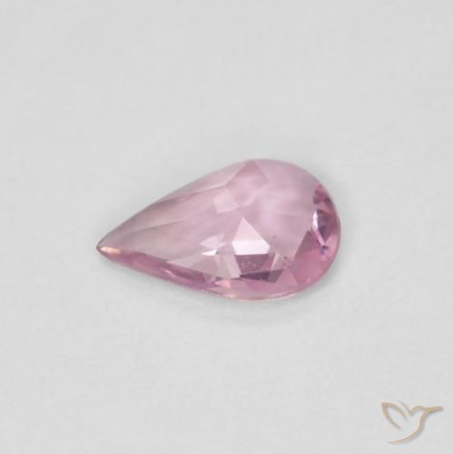 Saphir Rose clair naturelle En forme de poire, 0.34 ct, VVS