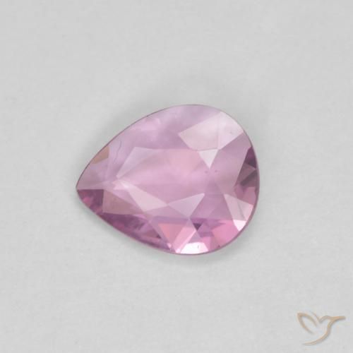 Saphir Rose très clair naturelle En forme de poire, 0.40 ct, VVS