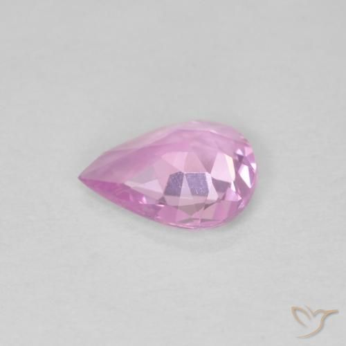 Saphir Rose clair naturelle En forme de poire, 0.43 ct, VVS