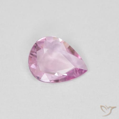 0.30ct Naturel Rose pourpre royal très clair Saphir, En forme de poire, VVS