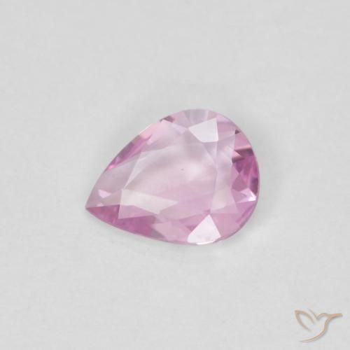 Saphir Rose pourpre royal très clair naturelle En forme de poire, 0.30 ct, VVS