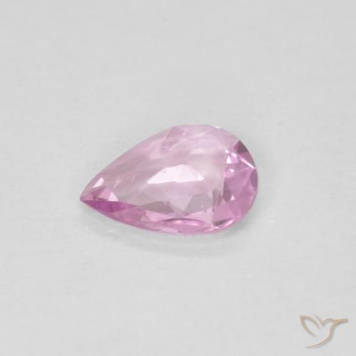 Saphir Rose pourpre royal très clair naturelle En forme de poire, 0.30 ct, VVS