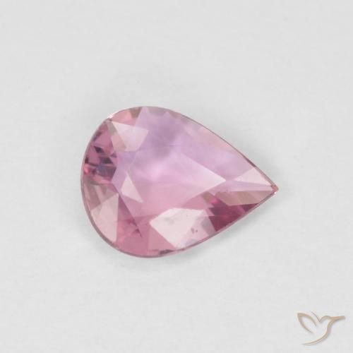 Saphir Magenta léger naturelle En forme de poire, 0.40 ct, VVS-VS