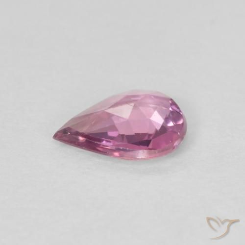 Saphir Magenta léger naturelle En forme de poire, 0.40 ct, VVS-VS