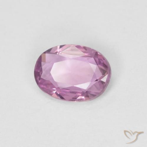 Saphir Rose pourpre royal naturelle ovale, 0.47 ct, VVS-VS