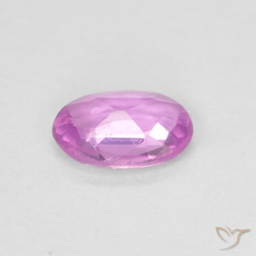 Saphir Pourpre rosâtre intense naturelle ovale, 0.47 ct, VVS-VS